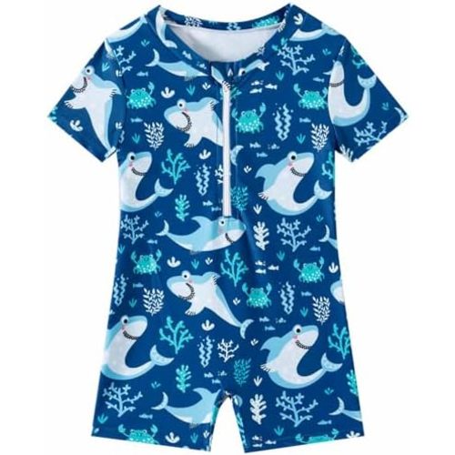 Baby Boys Swimsuits Infant Dinosaur One Piece Bathing Suit Toddler Turtle Beach Sun Protection Rash Guard Swimwear 0-3 Years
