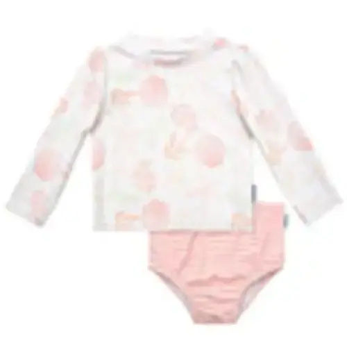 2-Piece Baby Girls UPF 50+ Shells Rash Guard & Swim Bottoms Set – Gerber Childrenswear