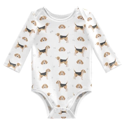 vvfelixl Baby Bodysuits Black Pug White Long Sleeve Cotton Baby Clothes For Boys Girls 0-24 Months