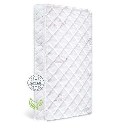 Premium Crib & Toddler Mattress,100% Knitted Fabric, Premium Fleece Surface-Hypoallergenic, 5" Thick Firm Soft Crib Mattress, Non-Toxic - Fits Standard Cribs & Toddler Beds