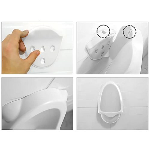 JD Kids Urinals with Clips on Toilet Bowl Potty Training for Boys Pee 5 Color Child (White)