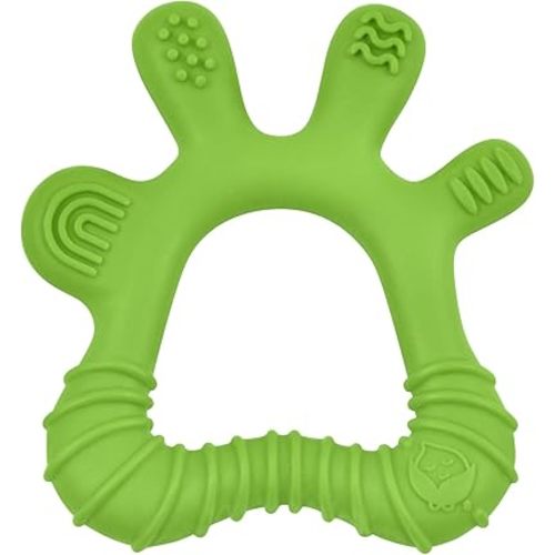 green sprouts Front & Side Teether made from Silicone | Soothes & massages baby's front & side gums & teeth | Soft, flexible silicone eases pain, Easy to hold, gum, & chew, Dishwasher safe
