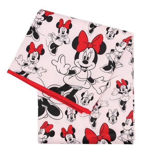 Bumkins Disney Baby Splat Mat for Under High Chair, Babies Toddlers Eating Mess Mat, Waterproof Reusable Cloth for Arts and Crafts, Play Mat for Kids, Floor or Table, Fabric 42inx42in, Minnie Mouse