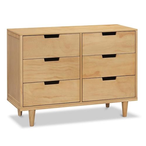 Davinci Marley 6-Drawer Dresser for Nursery - Wooden Double Chest of Drawers for Kids, Boys & Girls - Multi-Purpose, Storage Baby Dresser for Bedroom, Living Room & Hallway - Easy to Assemble - Honey