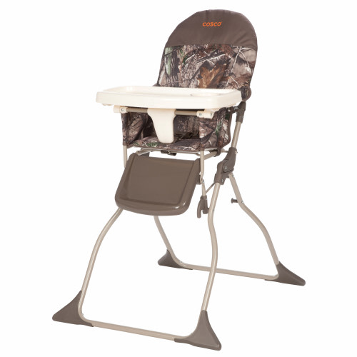 Cosco Kids Simple Fold High Chair, Full Size, Adjustable Tray, Portable, Collapsible, Flat Folding Design, Realtree
