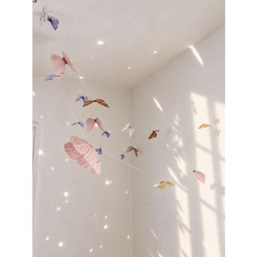 Butterfly Garland Set: Handmade Paper Mobile, Nursery & Party Decor