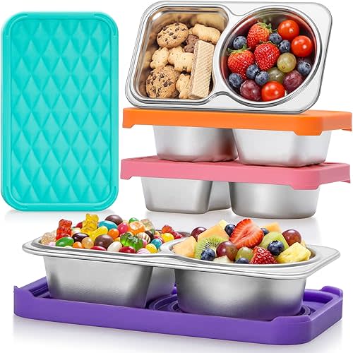 Stainless Steel Snack Containers with Lids