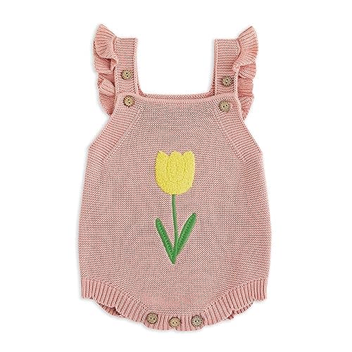 Simplee kids Baby Girls Sunflower Knit Rompers Knit Clothes for Newborn Baby Girls