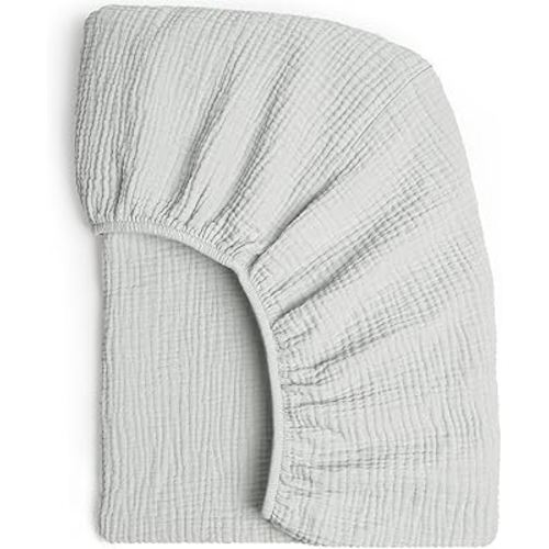 Lulu moon Muslin Crib Sheet Fitted Crib Mattress Sheet for Boys and Girls, 28"x 52" Gentle Gray
