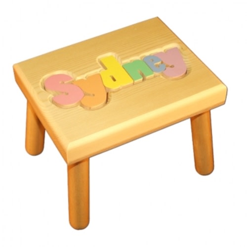 Small Name Puzzle Stool in Primary Colors - Damhorst Toys & Puzzles Inc Store