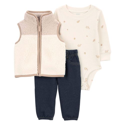 Baby 3-Piece Sherpa Little Vest Set - Carter's | Carter's