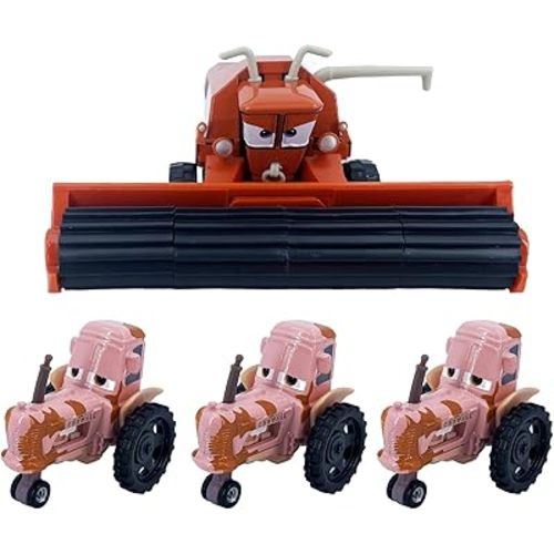 2PCS Portable Small Toy Car 1:55 Diecast Model Metal Body Racers for Preschool Kids 3+ Year Boy Gift (Orange+3Pink)