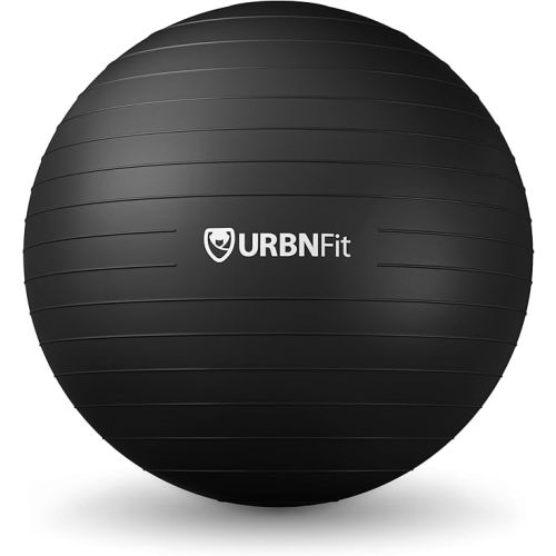 URBNFit Exercise Ball - Yoga Ball for Workout Pregnancy Stability - AntiBurst Swiss Balance Ball w/ Pump - Fitness Ball Chair for Office, Home Gym