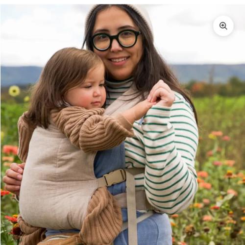 Hope& Plum- Tan Buckle Baby Carrier | Ergonomic Soft Structured Carrier