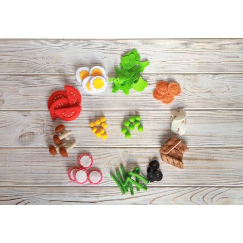 Vegetable radish salad play food  (felt food, pretend play kids kitchen, plush toy, cooking toys, fake food, farmers market for baby)