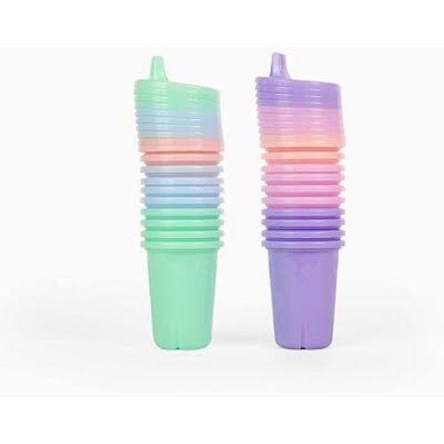 The First Years Take & Toss Sippy Cups - Spill Proof Toddler Cups Value Party Pack - 10 Oz - 20 Count,Pastel