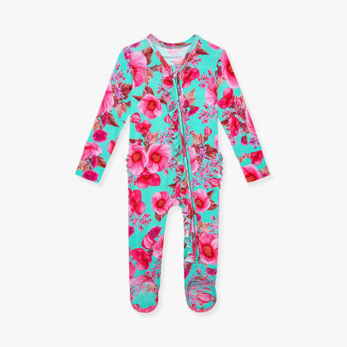 Floral Pink Baby Girl Sleeper | Kienna