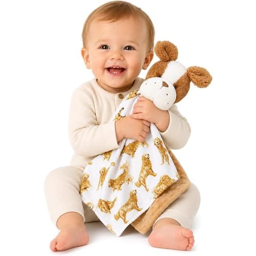 Mud Pie Bulldog Woobie, Baby Lovey Blanket with Bulldog Plush