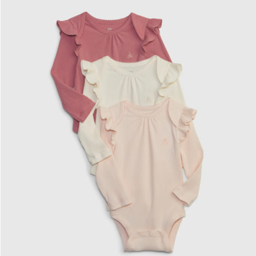 Baby First Favorites Organic Cotton Ruffle Bodysuit (3-Pack)