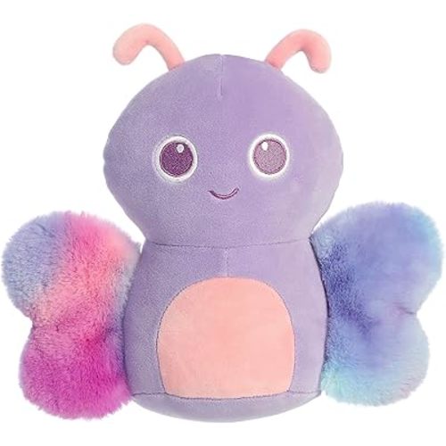Aurora® Adorable Squishiverse™ Squishy Hugs™ Butterfly Stuffed Animal - Imaginative Play - Huggable Comfort - Purple 9 Inches