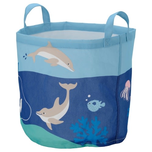 BLÅVINGAD Storage bag - ocean animals pattern/multicolor