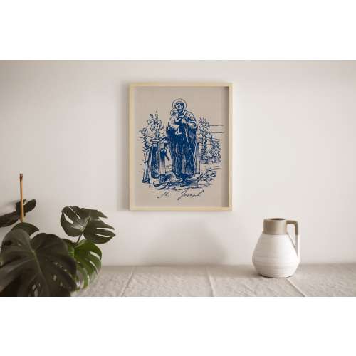 Saint Joseph Vintage Style Print