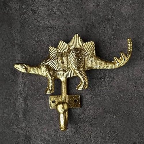 Dinosaur Wall Hook Gold Animal Bird Iron Hook Vintage Iron Coat Hook Hanger for Hanging Coat Towel Hat Bags Cups Wall Mounted - 1 pc