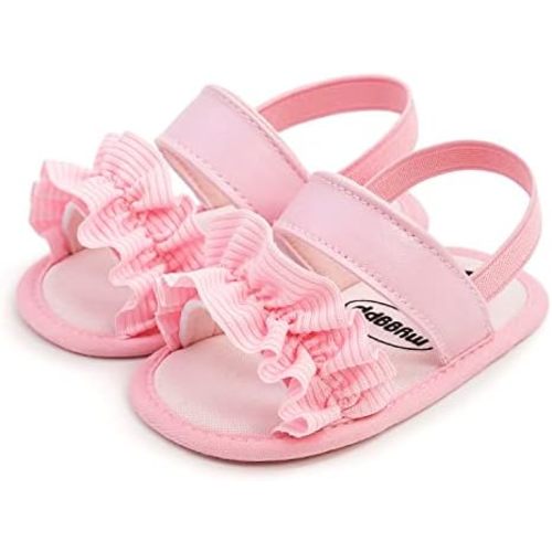 Infant Baby Boys Girls Summer Sandals Party Wedding Dress Flats Shoes Newborn Crib Shoes First Walkers Prewalkers 0-18 months