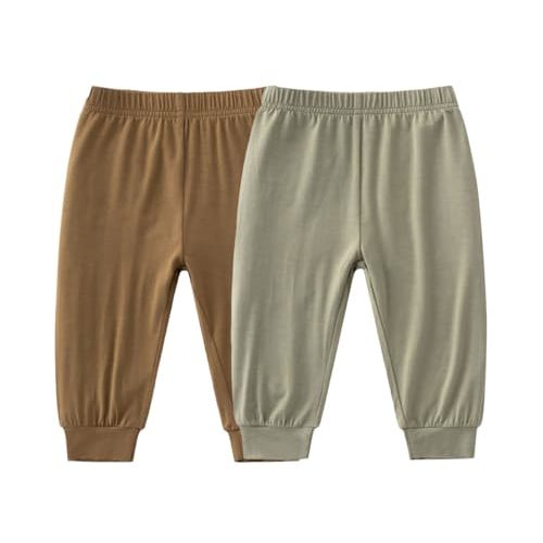 SUZEL Baby Boys Girls Bamboo Viscose Jogger Pants Infant Toddler Bloomers Kids Harem Pants