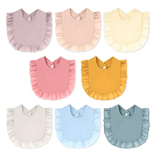 Baby Bibs Muslin Drool Teething Drooling Bibs for Baby Girl Boy Muslin Cotton