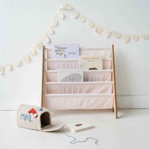Recycled Book Rack/Solid/Pale Pink | Wayfair