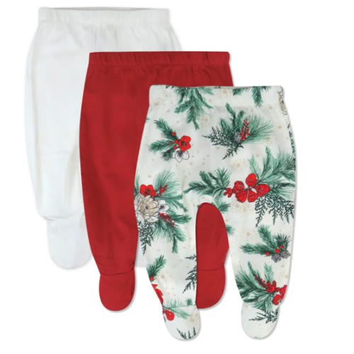 3-Pack Organic Cotton Footed Pants | Honest Baby Clothing