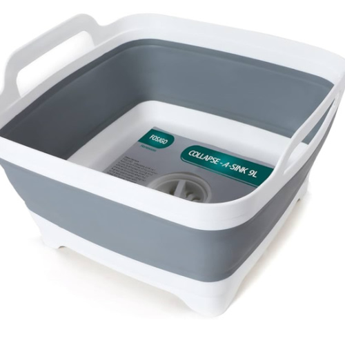 FOSJGO Collapsible Dish Basin with Drain Plug