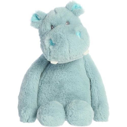 Aurora® Adorable Hugeez™ Hippo Baby Stuffed Animal - Soft & Cuddly Toy - Comforting Companion - Blue 15 Inches