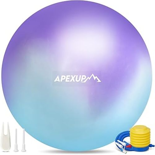 APEXUP Yoga Ball Exercise Ball, Pilates Ball, Anti Slip Stability Ball, Heavy Duty Gym Ball for Fitness, Balance, Core Workout, Physical Therapy