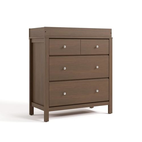Storkcraft Horizon 3 Drawer Chest with Removable Changing Topper (Hazelnut) – GREENGUARD Gold Certified Nursery Dresser, Kids’ Storage Chest with Organizer, Durable and Stylish 3-Drawer Design