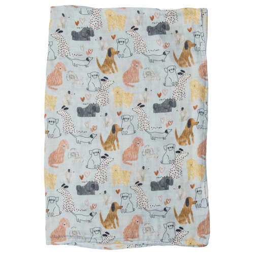 Loulou Lollipop Bamboo Muslin Swaddle Blanket - Honey Puppies