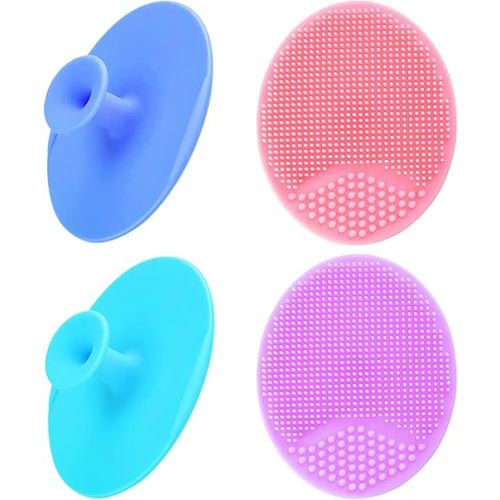 Silicone Facial Cleansing Brush - Face Scrubber & Exfoliator for Deep Cleaning, Blackhead & Acne Pore Care