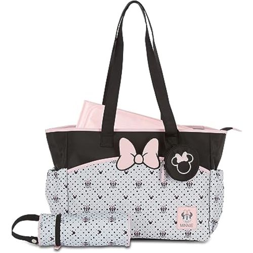 Disney Tote Diaper Bag and Changing Pad, Mickey Mouse Print Large