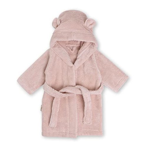 Natemia Organic Hooded Bathrobe - Blush - 0-24 Months