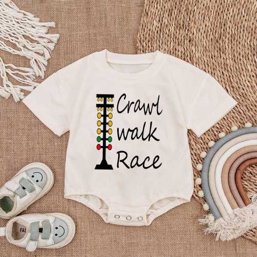 Crawl Walk Race Romper Sweatshirt, Drag Racing Baby Bodysuit, Funny Race Car Baby Outfit, Sport Baby Shower Gift, Car Racing Outdoor Romper