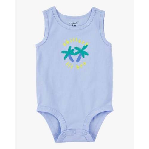 Baby Chillest Lil Bro Sleeveless Bodysuit - Blue - Carter's | Carter's