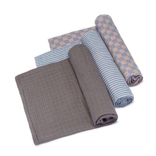 Parker Baby Co. 3 Pack Swaddle Blankets - Stormy