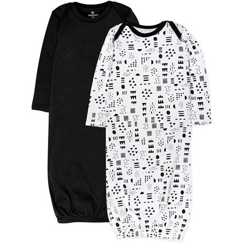 HonestBaby unisex baby 2-pack Organic Cotton Sleeper Nightgown