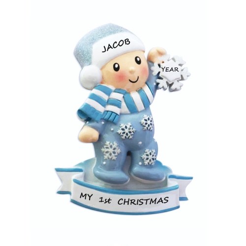 Baby's 1st Christmas Personalized Ornament - Baby Girl's 1st Christmas Ornament - Baby Boy's First Christmas Ornament