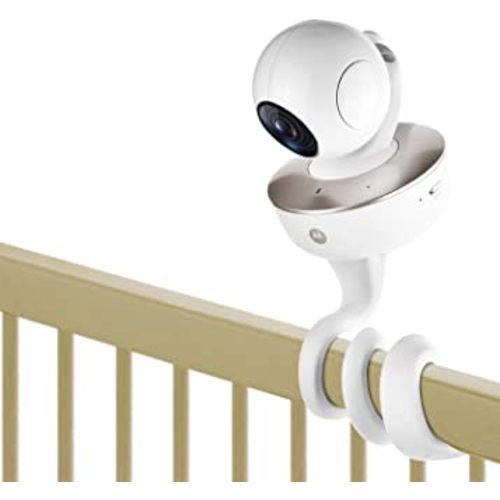 iTODOS Baby Monitor Mount Compatible with Arlo,Owlet,Goodbaby,Hellobaby,ANMEATE,Vtech,Motorola Baby Monitor and Most Universal Monitors Camera,Versatile Twist Mount Without Tools or Wall Damage-White