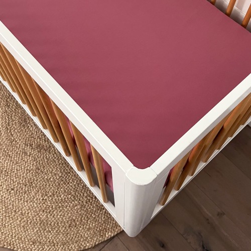 Stretch Crib Sheet, Mauve