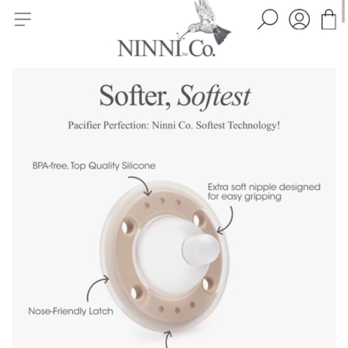 Ninni Pacifier Oatmeal 2 Pack