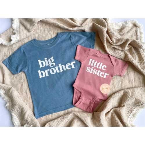 Big Brother Little Sister Shirts, Big Brother Shirt, Little Sister Bodysuit, Big Brother Announcement, Baby Sister Announcement, Gift