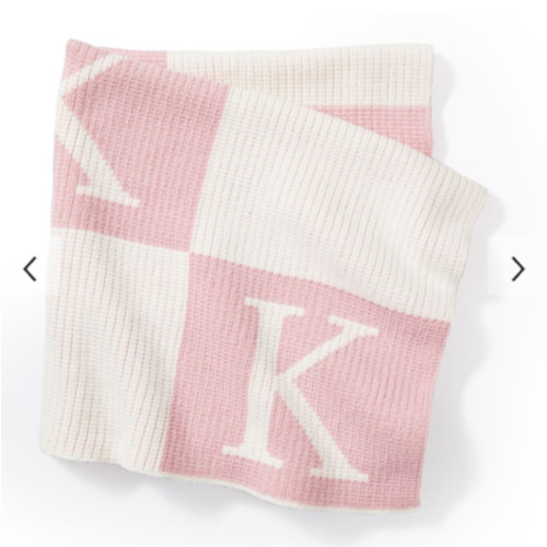 Initial Block Baby Blanket | Mark and Graham